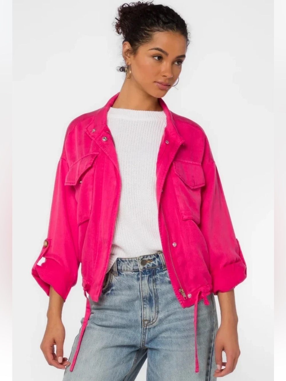 VELVET HEART Rogue Tencel/Linen Blend Jacket in Berry S NWT